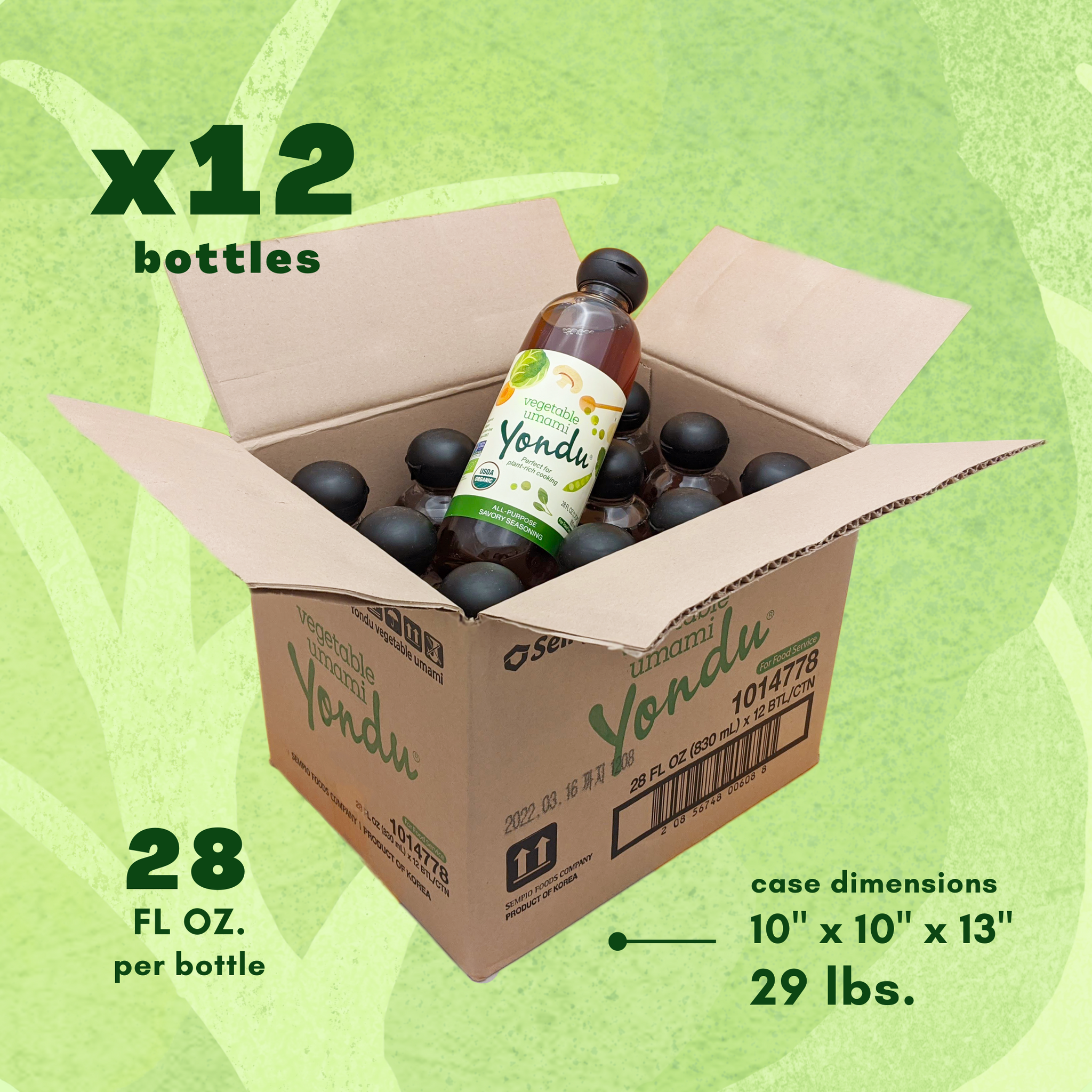 Yondu - 12 Plastic Bottles (28 Fl oz each)