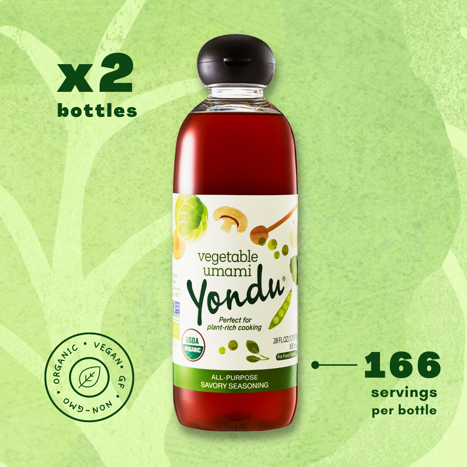 Yondu - 2 Plastic Bottles (28 Fl oz each)