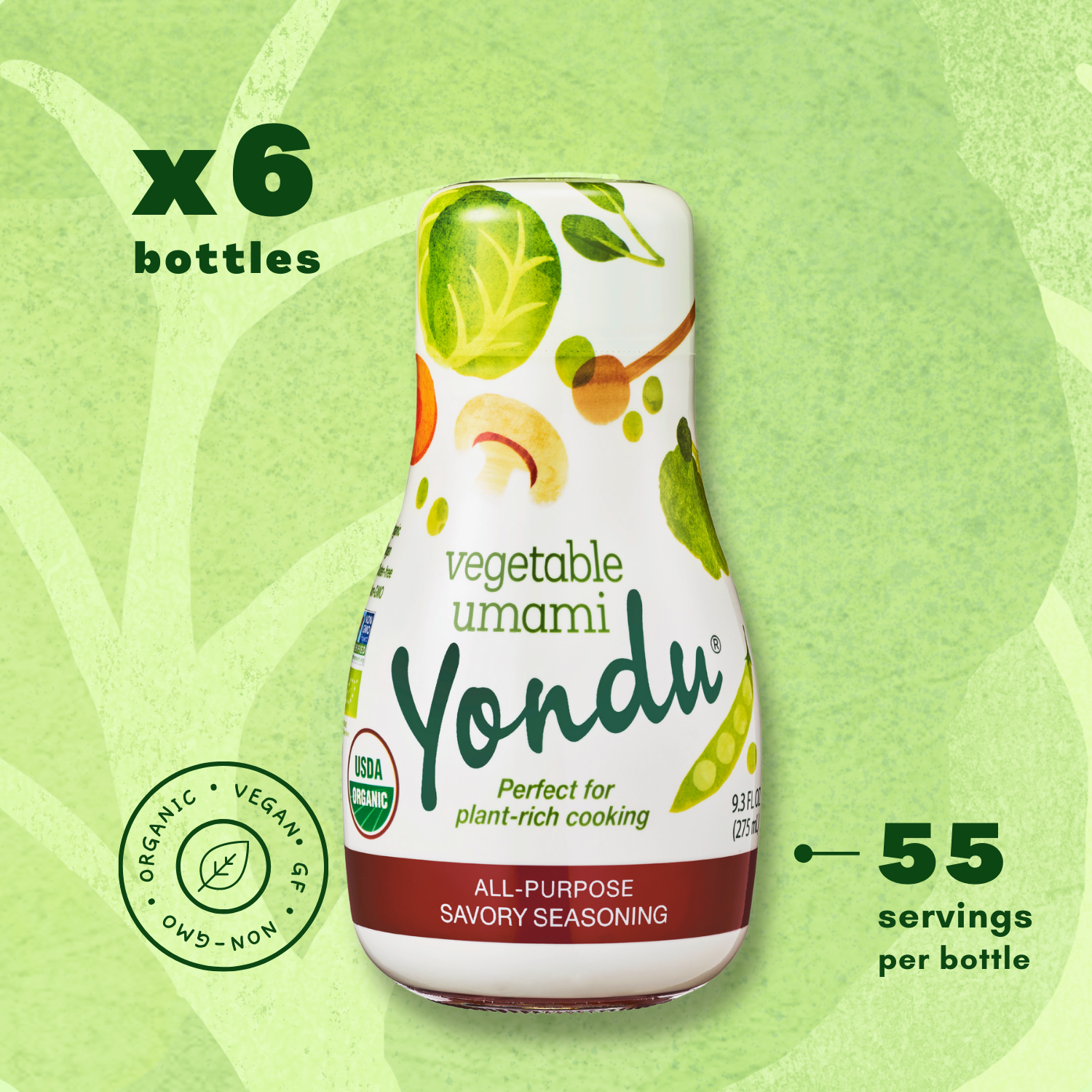 Yondu - 6 Glass Bottles (9.3 Fl oz each)